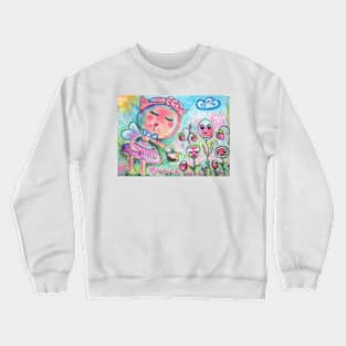 A Cute and Dark Kittie Crewneck Sweatshirt